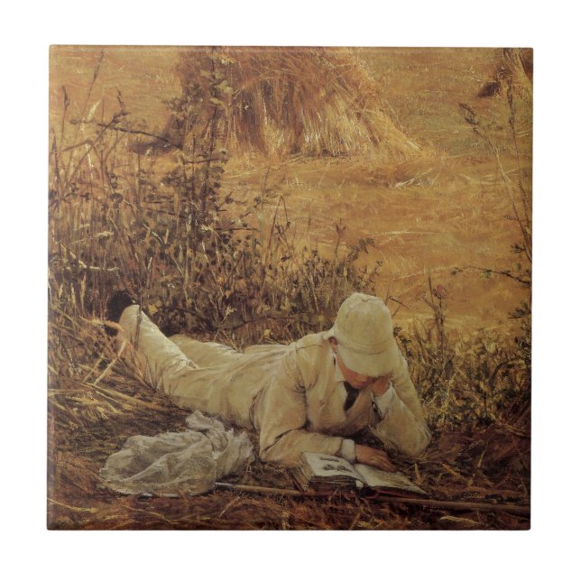 Azulejo De Cerâmica 94 graus na sombra, Sir Lawrence Alma Tadema (Frente)