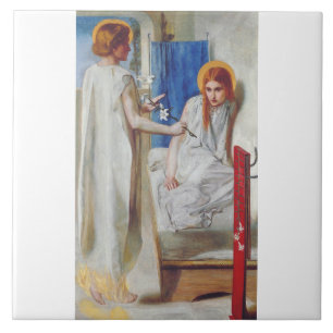 Azulejo De Cerâmica A Anunciação por Dante Gabriel Rossetti