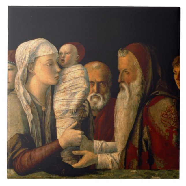 Azulejo De Cerâmica A apresentação de Jesus no templo (Frente)