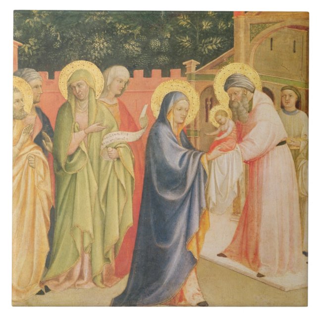 Azulejo De Cerâmica A apresentação no templo (Frente)