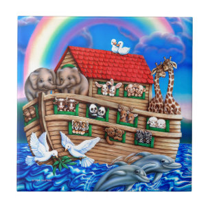 Azulejo De Cerâmica A arca de Noah