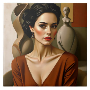 Azulejo De Cerâmica A Arte Entre Nós - Retrato Colorido