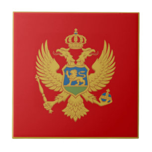 Azulejo De Cerâmica A bandeira de Montenegro
