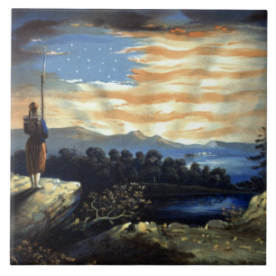 Azulejo De Cerâmica A bandeira dos Estados Unidos no Céu, Guerra Civil