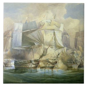 Azulejo De Cerâmica A batalha de Trafalgar, o começo do Acti