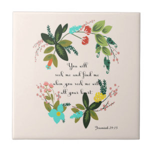 Azulejo De Cerâmica A bíblia Verses a arte - 29:13 de Jeremiah