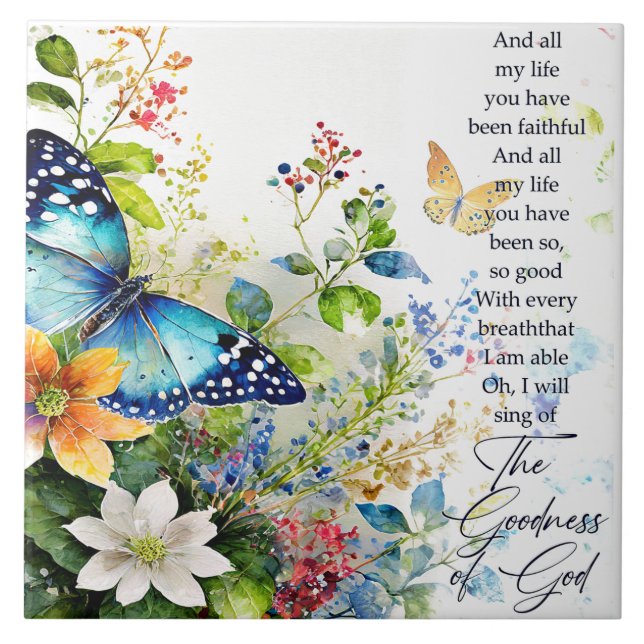 Azulejo De Cerâmica A bondade de Deus (Frente)