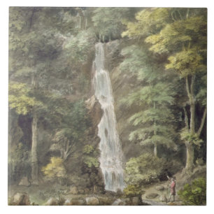 Azulejo De Cerâmica A cachoeira da cascata em Hestercombe jardina (w/c
