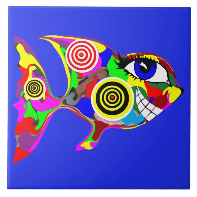 Azulejo De Cerâmica A captura mim se você pode telhar (Frente)