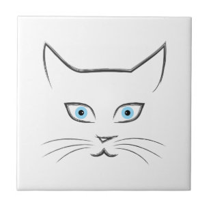 Azulejo De Cerâmica A cara do gato