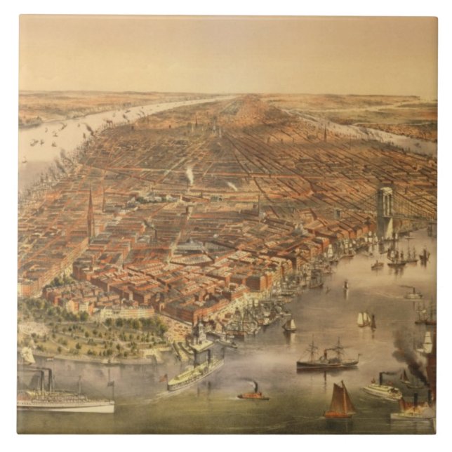 Azulejo De Cerâmica A cidade de New York, 18 (Frente)