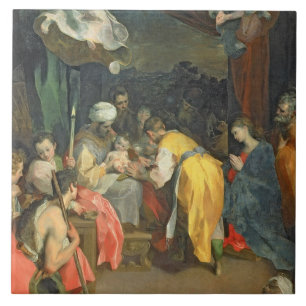 Azulejo De Cerâmica A circuncisão do cristo, 1590 (óleo em canvas)