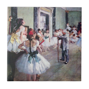 Azulejo De Cerâmica A classe de dança de Edgar Degas, Arte Balé de Vin