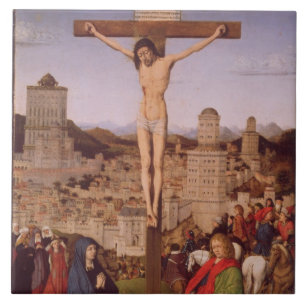 Azulejo De Cerâmica A crucificação (óleo no painel)