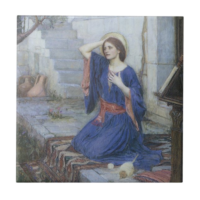 Azulejo De Cerâmica A Declaração de John William Waterhouse (Frente)