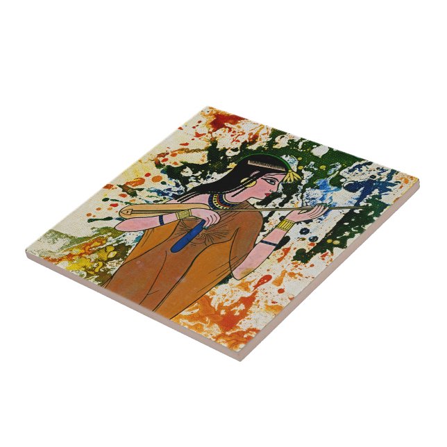 Azulejo De Cerâmica A encantadora egípcia de Michael Moffa (Lateral)