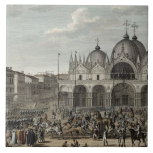 Azulejo De Cerâmica A entrada do francês em Veneza e no roubo