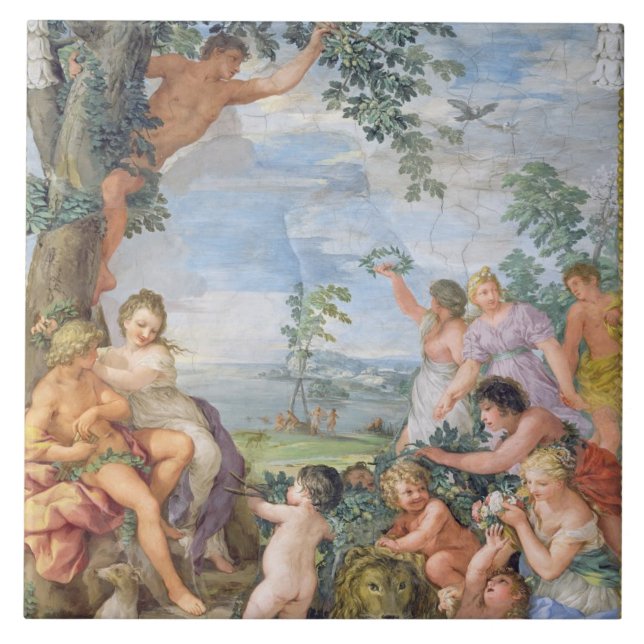 Azulejo De Cerâmica A época dourada (fresco) (Frente)
