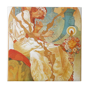 Azulejo De Cerâmica A epopeia eslava por Alphonse Mucha