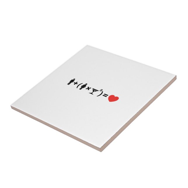 Azulejo De Cerâmica A Equação do Amor para as Mulheres (Lateral)