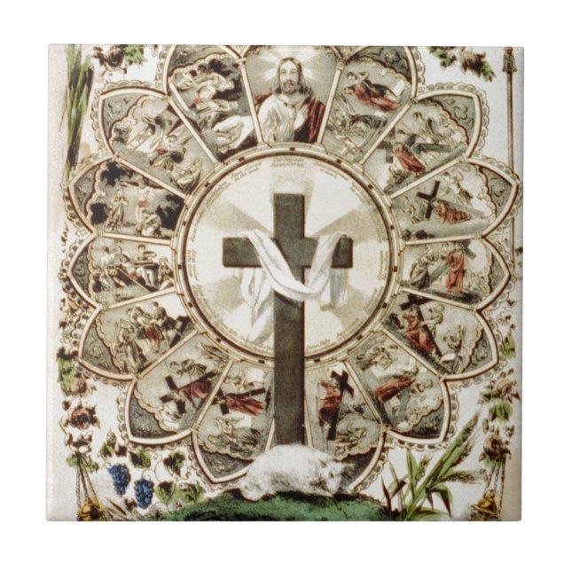 Azulejo De Cerâmica A estrada à cruz santamente (Frente)