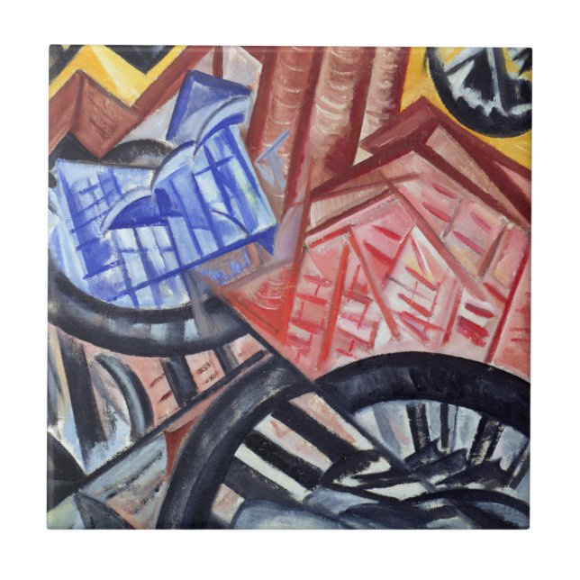 Azulejo De Cerâmica A fábrica e a ponte (Frente)