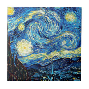 Azulejo De Cerâmica A famosa pintura de Van Gogh, Noite Estrelada