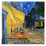 Azulejo De Cerâmica A famosa pintura Van Gogh, Cafe Terrace,<br><div class="desc">Café Terrace,  Place du Forum,  Arles. Popular pintura de Vincent van Gogh.</div>