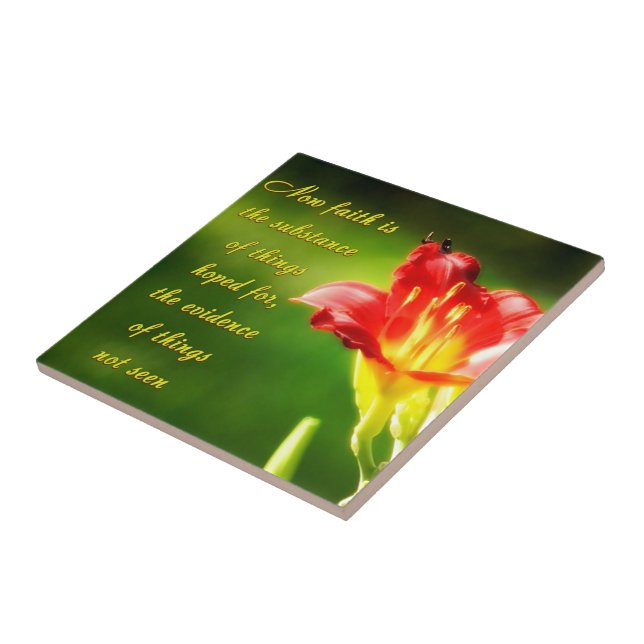 Azulejo De Cerâmica A fé é (Lateral)