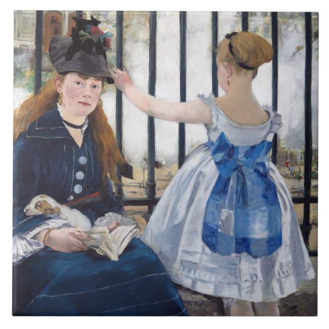 Azulejo De Cerâmica A ferrovia, Edouard Manet (Frente)