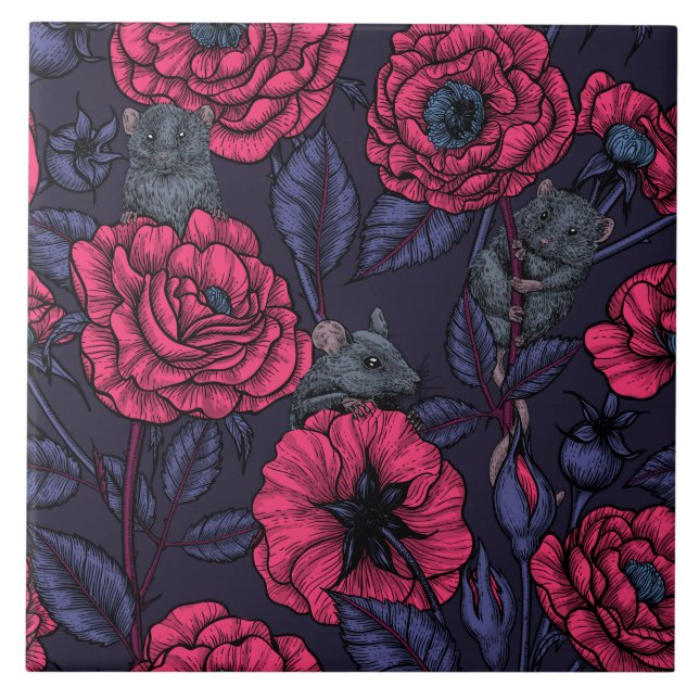 Azulejo De Cerâmica A festa dos ratos (Frente)