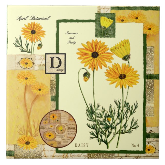 Azulejo De Cerâmica A flor de abril (Frente)