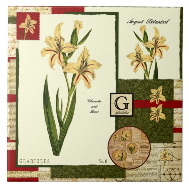 Azulejo De Cerâmica A flor de agosto (Frente)