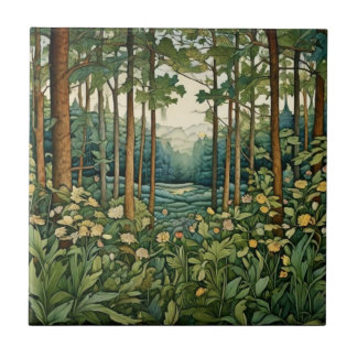 Azulejo De Cerâmica A floresta