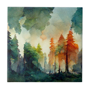 Azulejo De Cerâmica A Floresta (natureza)