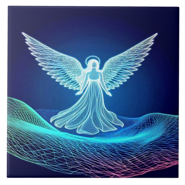 Azulejo De Cerâmica A Glowing Angel Standing on His Word (Frente)