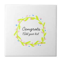 Azulejo De Cerâmica A graduação mínima simples de parabéns adiciona