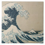 Azulejo De Cerâmica A grande onda de Kanagawa, vistas de Monte Fuji<br><div class="desc">Número de coleção da imagem:  XIR158277 a grande onda de Kanagawa,  da série "36 vistas do bar de Monte Fuji" (de "sanjuokkei Fugaku "). por Nishimura Eijudo (impressão do woodblock). Hokusai,  impressões do woodblock de Katsushika (1760-1849). Colecção privada Giraudon.</div>