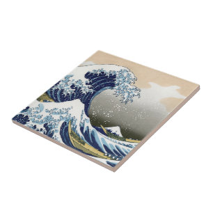 Azulejo De Cerâmica A grande onda fora de Kanagawa