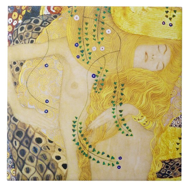 Azulejo De Cerâmica A Hidra, Gustav Klimt (Frente)