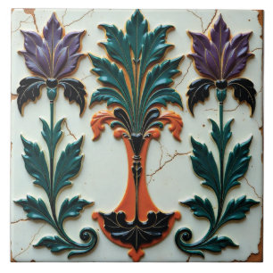 Azulejo De Cerâmica A Hora Silenciosa das Flores