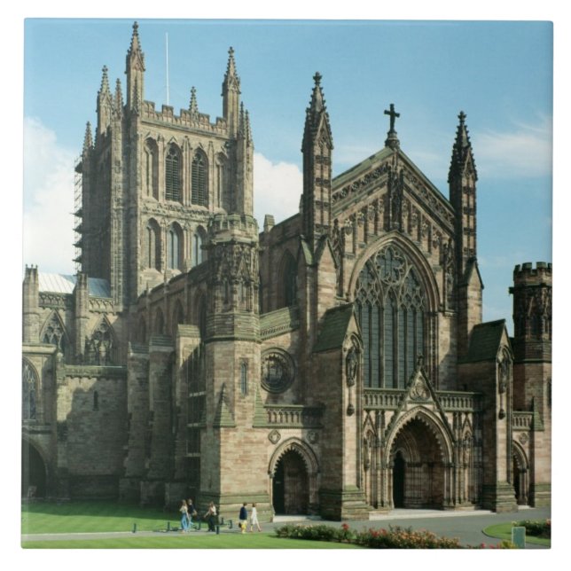 Azulejo De Cerâmica A igreja da catedral da Virgem Maria abençoada (Frente)