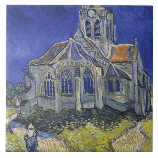 Azulejo De Cerâmica A Igreja em Auvers por Vincent van Gogh