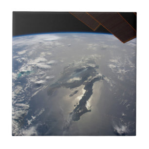 Azulejo De Cerâmica A Ilha De Hispaniola Com Sunglin