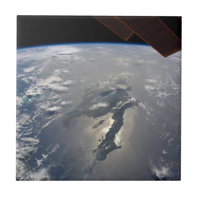 Azulejo De Cerâmica A Ilha De Hispaniola Com Sunglin (Frente)