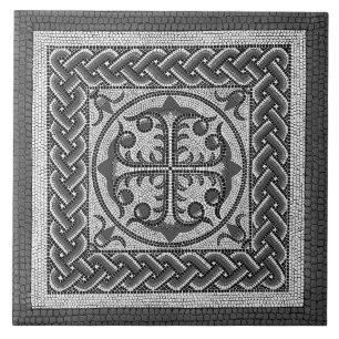 Azulejo De Cerâmica A ilustração mosaica romana da época sombra cin