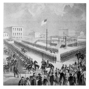 Azulejo De Cerâmica A insurreição de Santee Sioux, Mankato, Minnesot