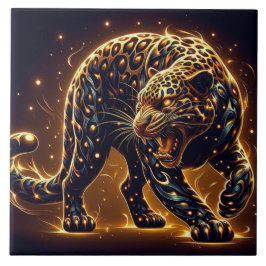 Azulejo De Cerâmica A Leopardo