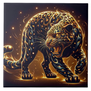 Azulejo De Cerâmica A Leopardo