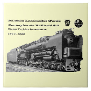 Azulejo De Cerâmica A locomotiva de Baldwin funciona a turbina de